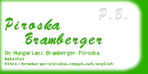 piroska bramberger business card